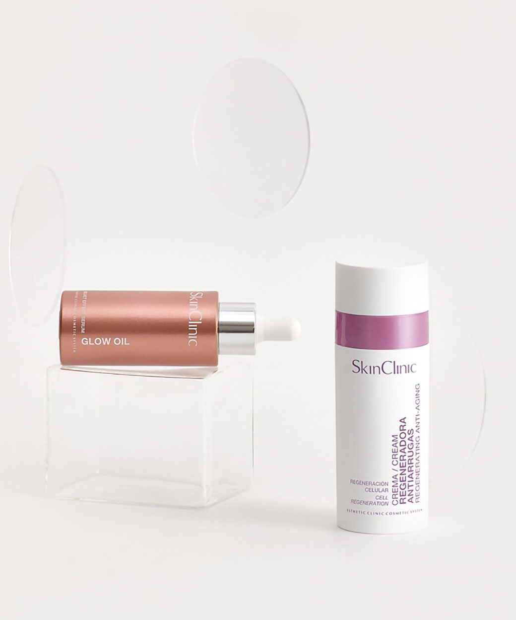 Regenerating Anti-aging Cream och Glow Oil SkinClinic